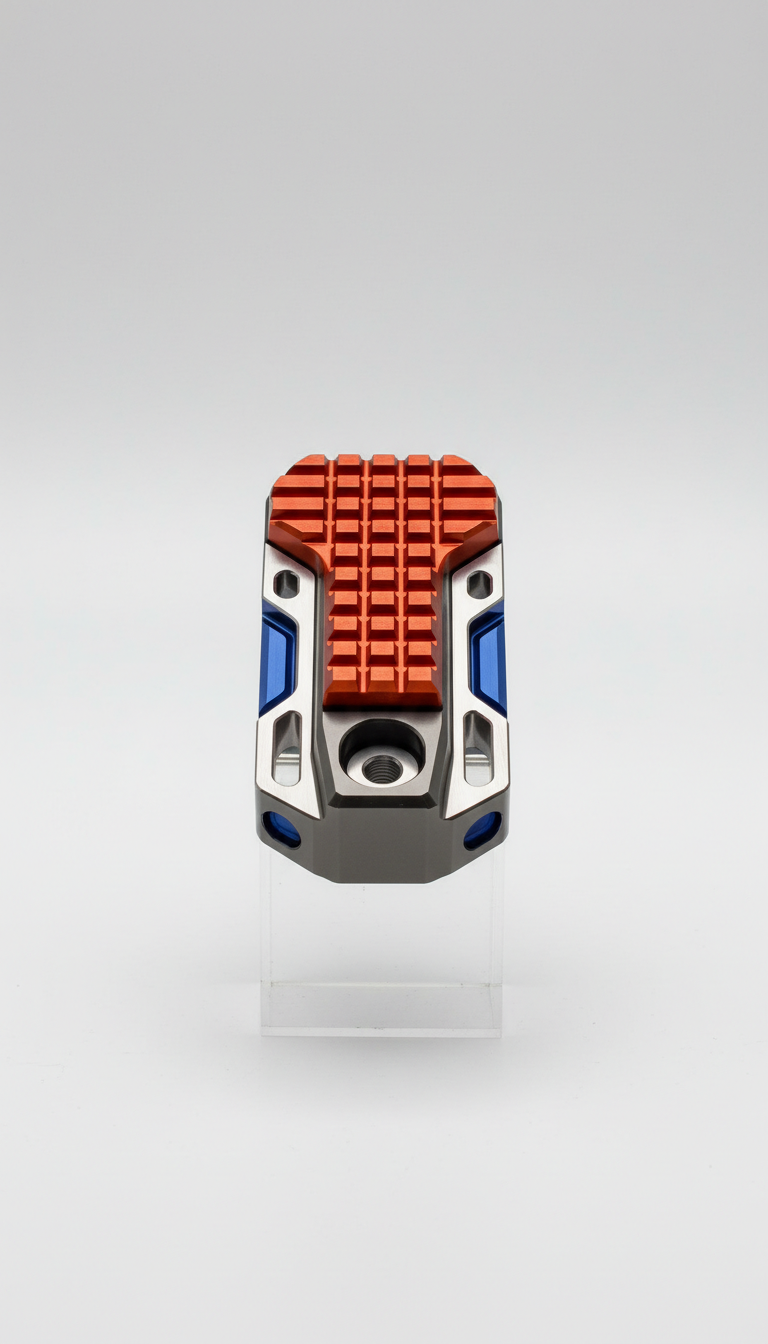 Alloy performance footpeg with anti-slip surface